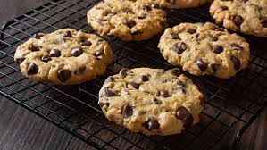 Cookies cooling on a wire rack