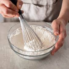 Whisking dry ingredients together